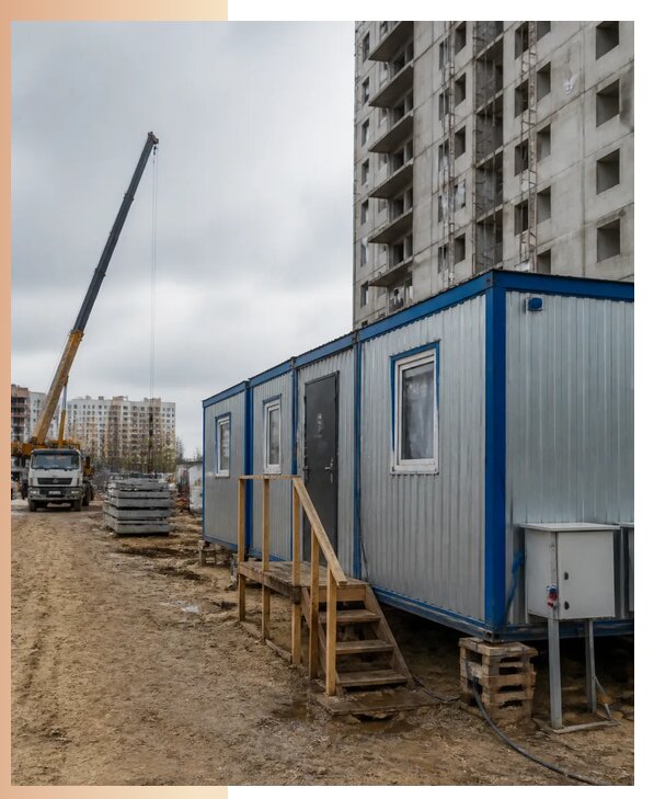Аренда строительных вагончиков для рабочих в Уфе
